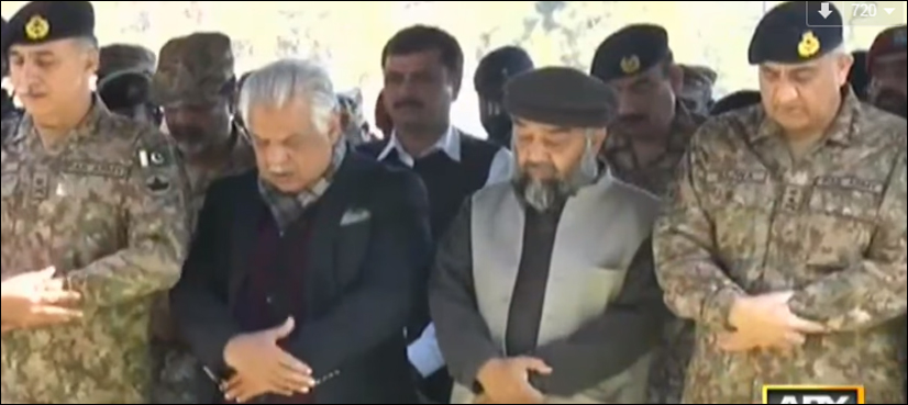 سوات حملے میں شہید11اہلکاروں کی نماز جنازہ، آرمی چیف کی شرکت