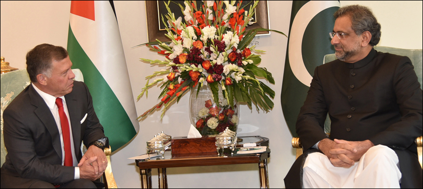 اردن کے شاہ عبداللہ کی وزیر اعظم سے ملاقات، تعلقات کی مضبوطی پر زور