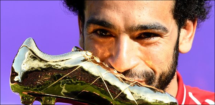 اسٹار مصری فٹ بالر محمد صلاح نے گولڈن بوٹ ایوارڈ جیت لیا
