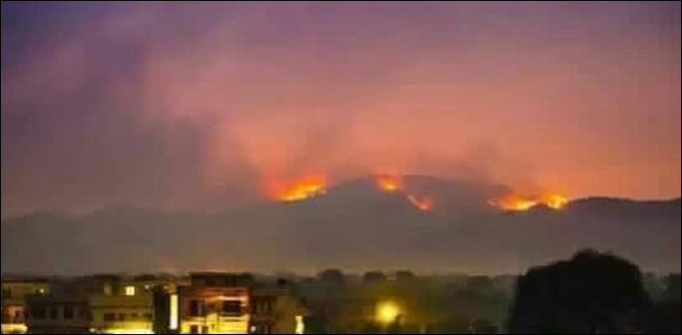 مارگلہ پہاڑیوں پر آگ کا تیسرا دن، پاک فوج سے تعاون طلب