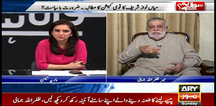 نواز شریف کو قانون کے مطابق سزا ملنی چاہئے، میر ظفر اللہ جمالی