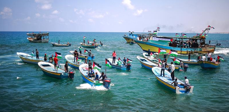 غزہ سے زخمیوں کو لے کرفلسطینی جہازاسرائیلی محاصرہ توڑنے کے لیے روانہ