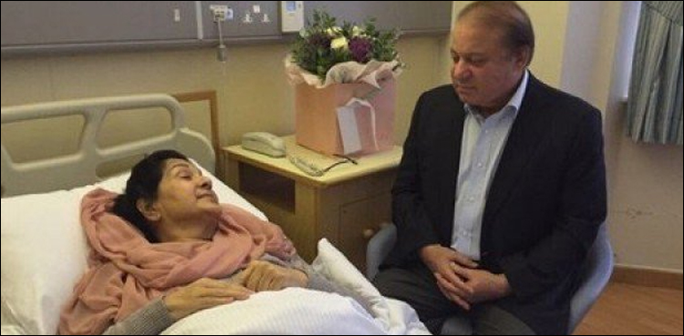 کلثوم نواز کی طبیعت بگڑ گئی، وینٹی لیٹر پر منتقل کردیا گیا