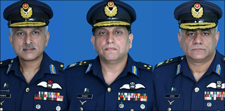 پاک فضائیہ کے 3 افسران کی ایئر مارشل کے عہدے پر ترقی