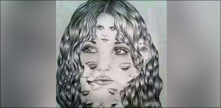 اس تصویر میں لڑکی کے کتنے چہرے ہیں؟