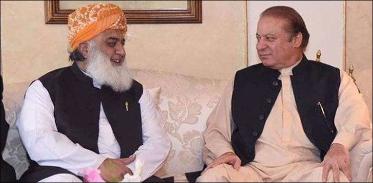 نواز شریف اور مولانا فضل الرحمان کل اہم ملاقات کریں گے