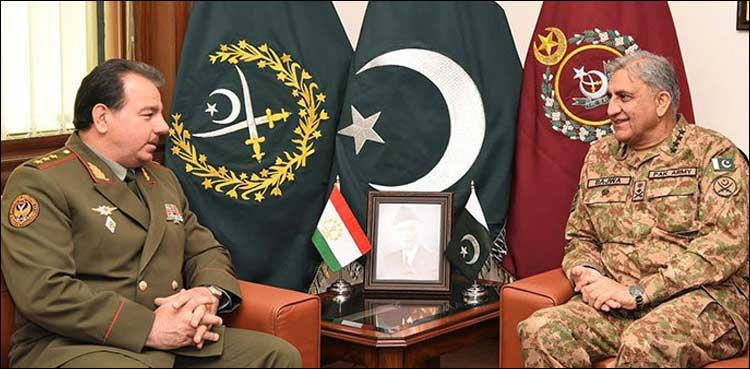 آرمی چیف سے تاجکستان کے وزیر دفاع کی ملاقات