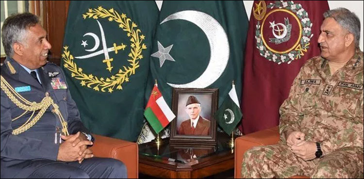 آرمی چیف سے عمان کے فضائی کمانڈر کی ملاقات