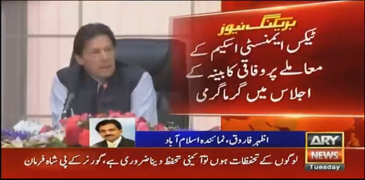 وزیر اعظم عمران خان نے ایمنسٹی اسکیم کی حمایت کر دی