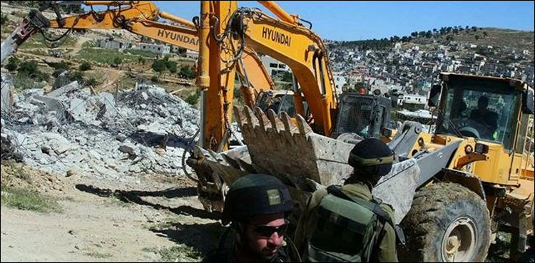 صیہونیوں نے الخلیل سمیت متعدد علاقوں میں گھر مسمار کرکے زمین پر قبضہ کرلیا