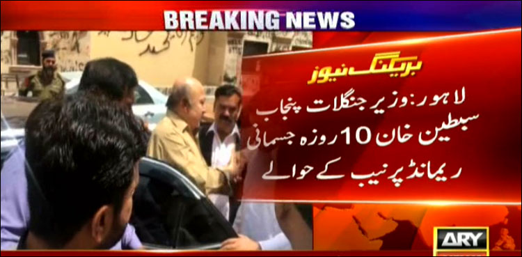 کرپشن الزامات میں گرفتار سبطین خان  10روزہ جسمانی ریمانڈ پر نیب کے حوالے