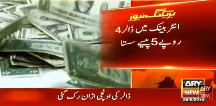 انٹربینک میں ڈالرکی اونچی اڑان تھم گئی، روپیہ مستحکم ہونےلگا