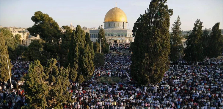 جمعتہ الوداع پر لاکھوں فلسطینیوں کی قبلہ اول میں حاضری