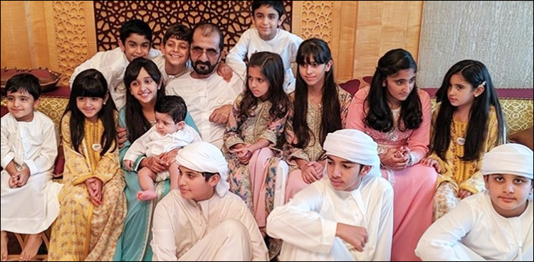 دبئی، شیخ محمد راشد المکتوم نے عید کے پرمسرت لمحات اہل خانہ کے ساتھ گزارے، تصاویر وائرل