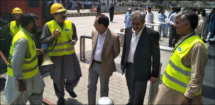 باچا خان انٹر نیشنل ایئرپورٹ، عملہ کی تربیت کیلئے سالانہ مشق کا انعقاد