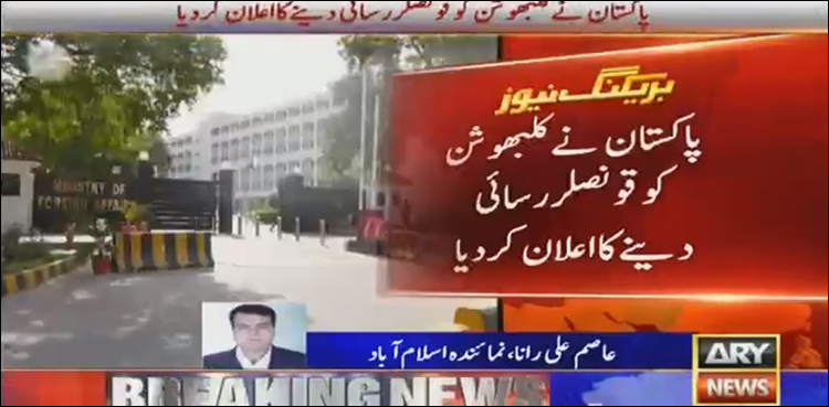 پاکستان نے کلبھوشن کو قونصلر رسائی دینے کا اعلان کردیا