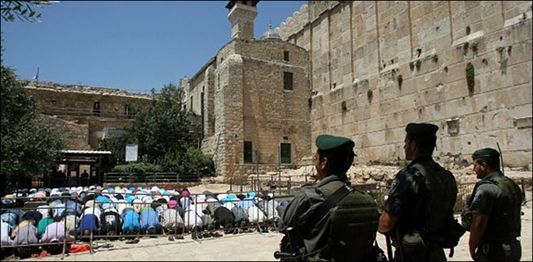 فلسطین : ماہ جون میں مسجد ابراہیمی کے دروبام 44 بار اذان سے محروم رہے
