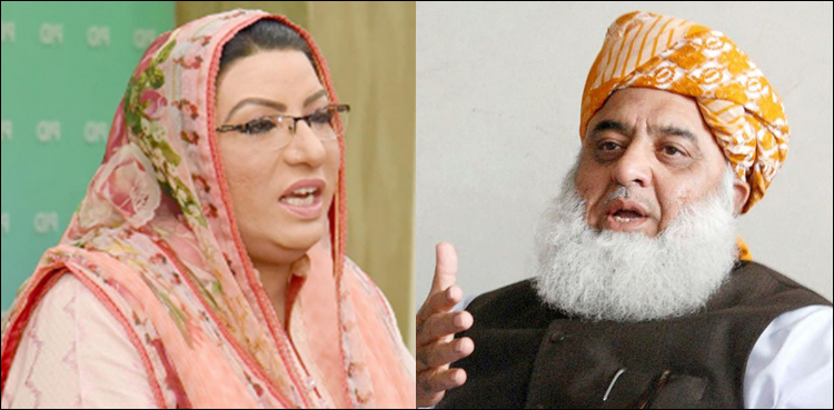 فضل الرحمٰن سیاسی محرومیوں کا بدلہ کشمیر کاز پر سیاست کر کے نہ لیں، فردوس عاشق اعوان