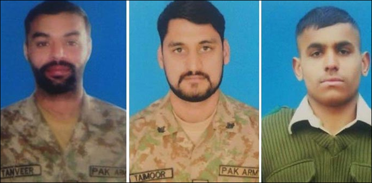 بھارتی فوج کی بلا اشتعال فائرنگ سے پاک فوج کے 3 جوان شہید