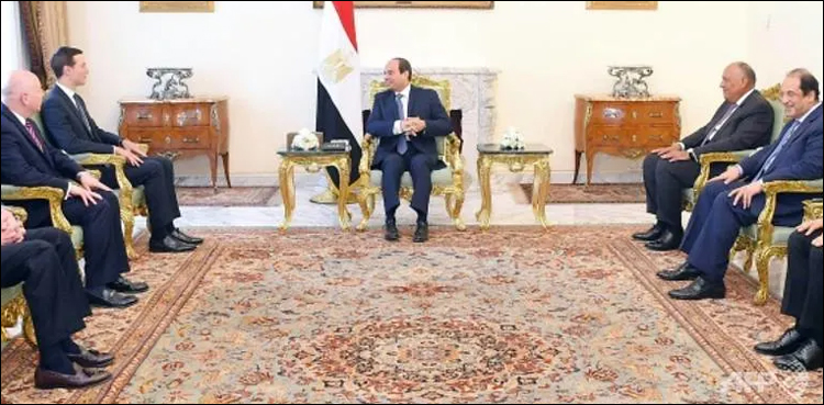 جیرڈ کشنر کی مشرق وسطیٰ امن منصوبے پر گفتگو کیلئے مصر آمد