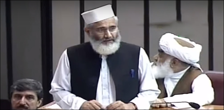 کشمیر کے لیے سب کی ایک آواز، وزیر اعظم قدم بڑھاؤ ہم آپ کے ساتھ ہیں: سراج الحق