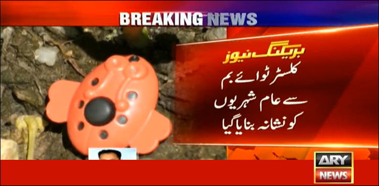 کلسٹر بم کے استعمال کے ناقابل تردید ثبوت اے آر وائی نیوز نے حاصل  کر لیے