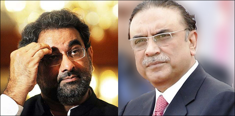 آصف زرداری، شاہد خاقان کے پروڈکشن آرڈرز کی منظوری نہ ہو سکی
