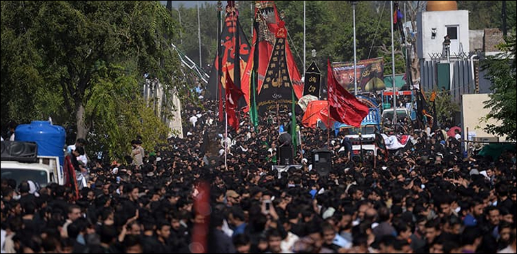 شہدائے کربلا کی یاد، کراچی سمیت مختلف شہروں میں نویں محرم کے ماتمی جلوس برآمد