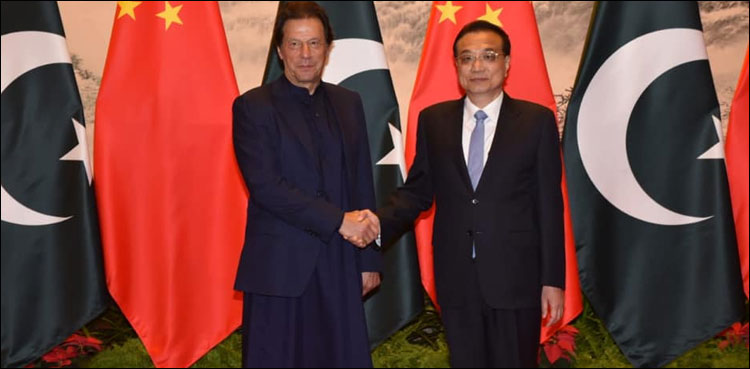 پاک چین وزرائے اعظم ملاقات، چین کا پاکستان کے اہم مسائل پر تعاون کے عزم کا اعادہ
