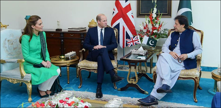 صدر مملکت اور وزیر اعظم سے برطانوی شاہی جوڑے کی ملاقات