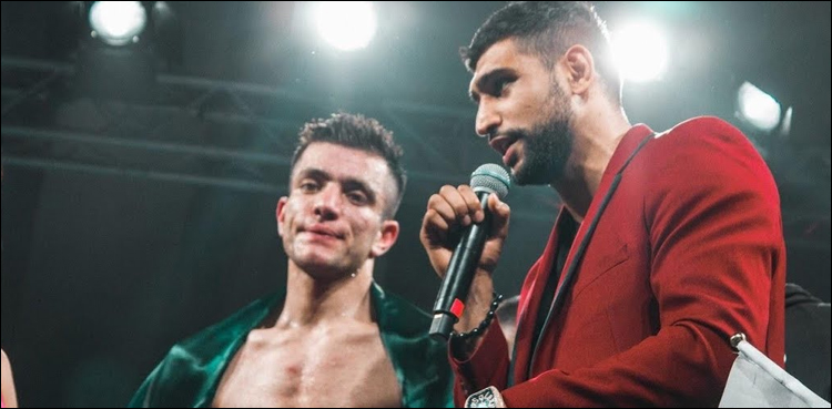 boxer amir khan with usman wazir
