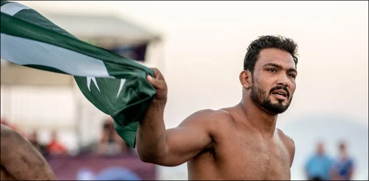 پاکستانی پہلوان انعام بٹ نے ورلڈ بیچ ریسلنگ میں گولڈ میڈل جیت لیا