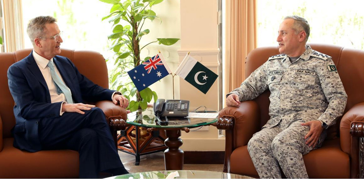 آسٹریلوی ہائی کمشنر کی پاک بحریہ سربراہ سے ملاقات