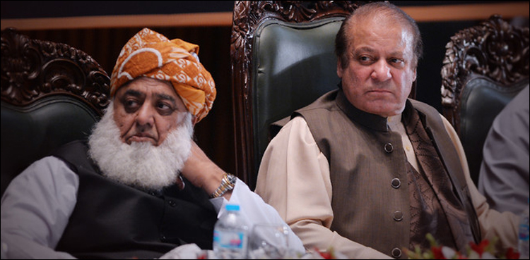 نواز شریف کا مولانا فضل الرحمان کے آزادی مارچ کی مکمل حمایت کا اعلان