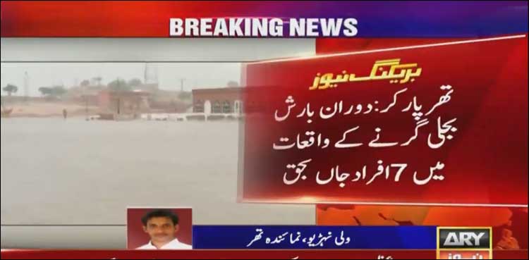 تھرپارکر اور سانگھڑ میں آسمانی بجلی نے تباہی مچا دی، 11 افراد جاں بحق