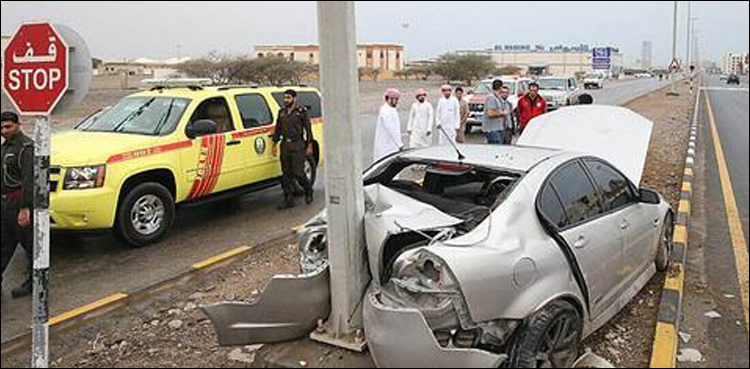 متحدہ عرب امارات، ہولناک ٹریفک حادثہ، خاتون جاں بحق