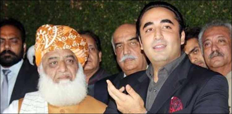 کراچی، بلاول بھٹو کو فضل الرحمان کا ٹیلی فون، جلد ملاقات کا امکان
