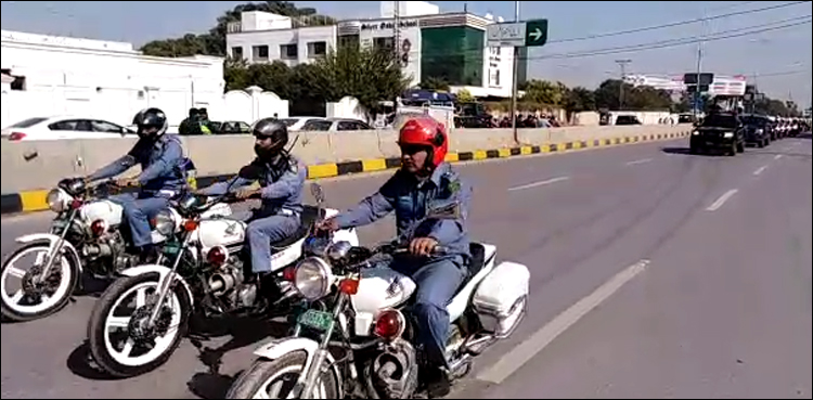 راولپنڈی: 12 ربیع الاول کے لیے سیکیورٹی کے سخت انتظامات، پولیس کا فلیگ مارچ