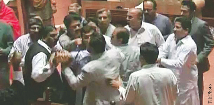 لفظ ’کتے‘ کہنے پرارکان اسمبلی لڑ‌ پڑے
