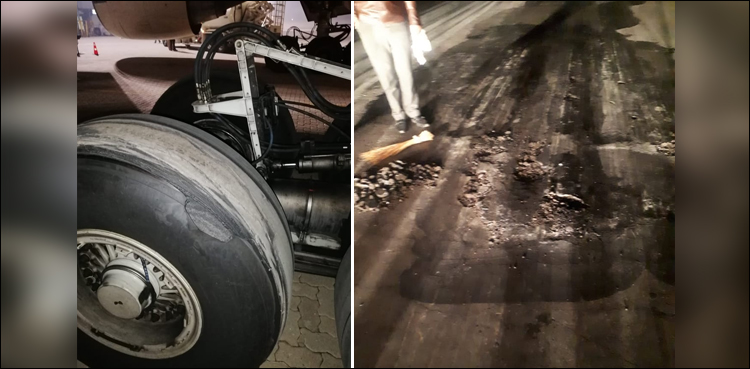 سیالکوٹ ایئرپورٹ کے رن وے کی خستہ حالی، پی آئی اے کا طیارہ حادثے سے بال بال بچ گیا