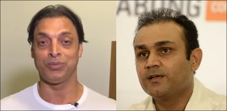 سہواگ کے سر پر جتنے بال نہیں اس سے زیادہ میرے پاس پیسے ہیں، شعیب اختر