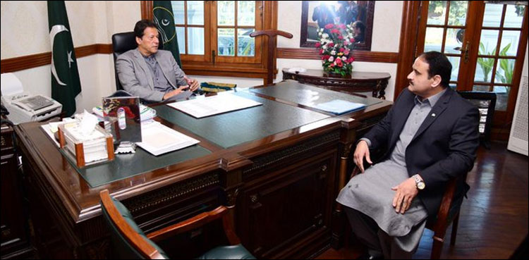 وزیر اعظم کا دورہ لاہور، وزیر اعلیٰ پنجاب عثمان بزدار کی ملاقات
