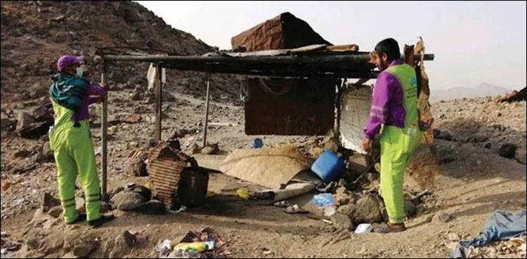 جبل نور پر قائم عارضی دکانیں ہٹا دی گئیں