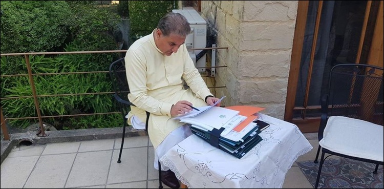 وزیر خارجہ شاہ محمود قریشی کا سیلف قرنطینہ کا تیسرا دن