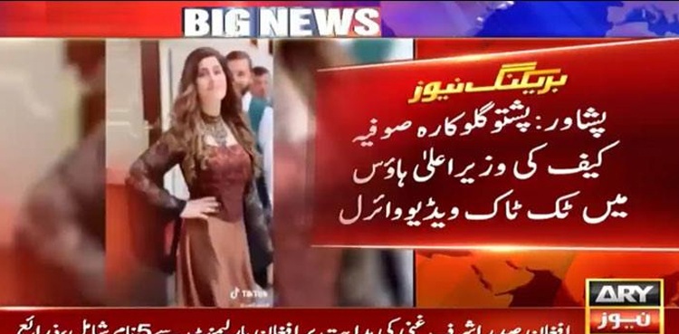 پشتو گلوکارہ کی وزیراعلیٰ ہاؤس میں ٹک ٹاک ویڈیو وائرل