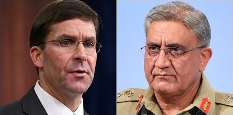 امریکی وزیردفاع کا آرمی چیف سے رابطہ ، افغان امن معاہدے میں پاکستان کے تعاون کی تعریف