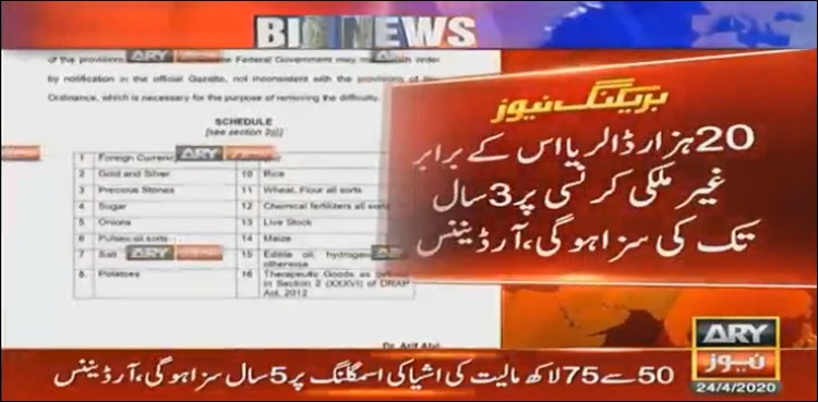 صدر مملکت نے انسداد اسمگلنگ آرڈیننس پر دستخط کردئیے