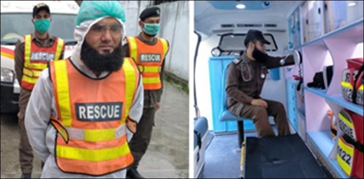 سو سے زائد مریضوں کو اسپتال پہنچانے والا ریسکیو اہل کار کرونا سے متاثر