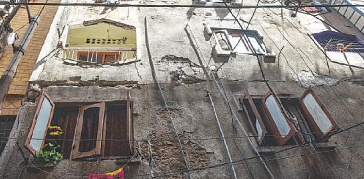 لیاری میں  15 عمارتیں کسی بھی وقت گرسکتی ہیں، انتباہ جاری