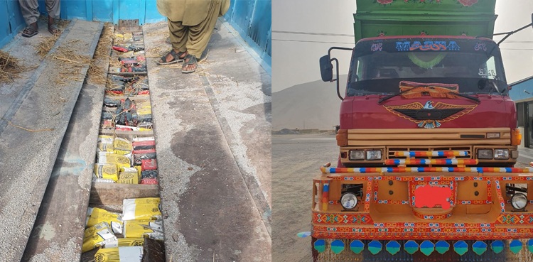پاکستان میں چرس اسمگل کرنے کی کوشش ناکام، ٹرک پکڑا گیا